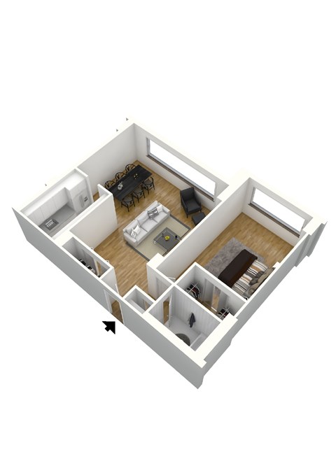 A1B Floor Plan at Sherwood at Southern Towers, Virginia, 22311